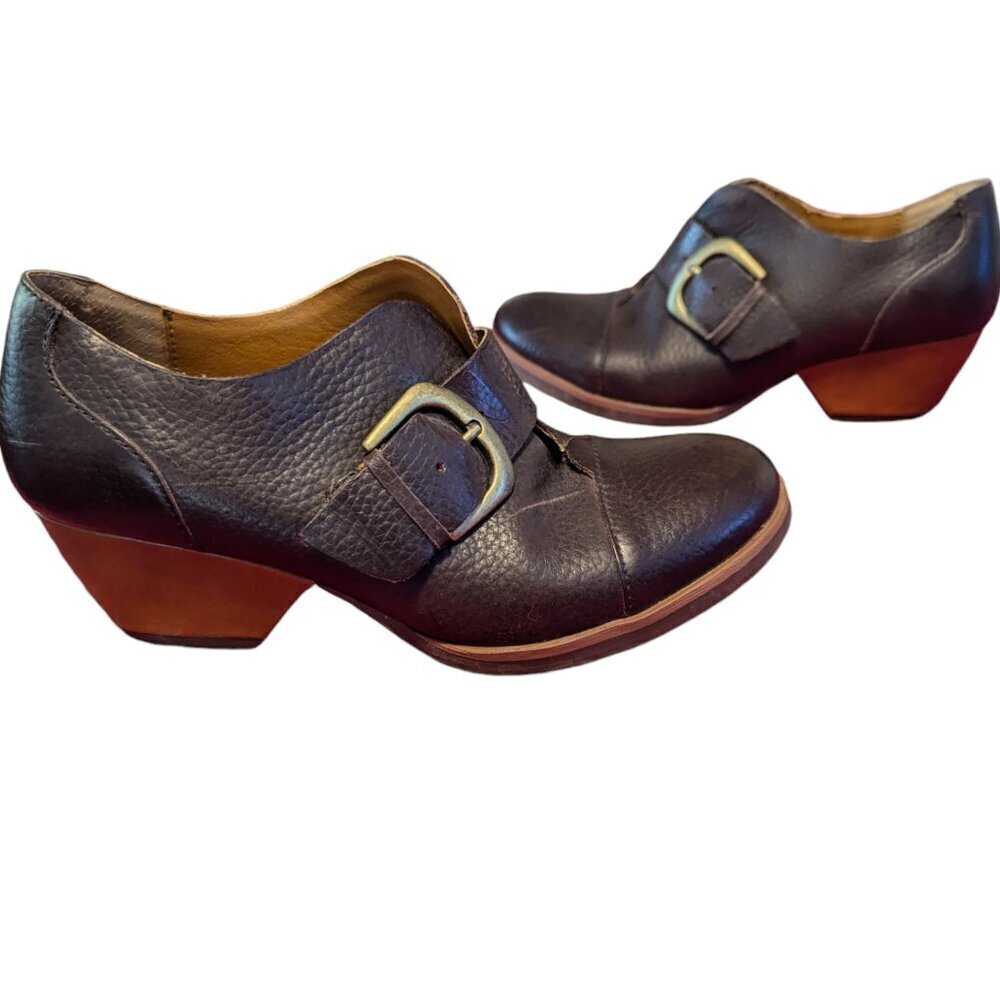 Korks Kork Ease Nanda Heel Oxford Shoe Academia Bootie Buckle Prep Comfort‎
